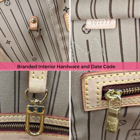 Louis Vuitton LV 👜 MINT Neverfull MM Monogram Beige Tote Bag SD2077 - Picture 9 of 16